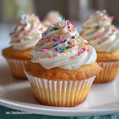 Receta Cupcakes Vainilla para 12 Raciones Tarjeta de receta