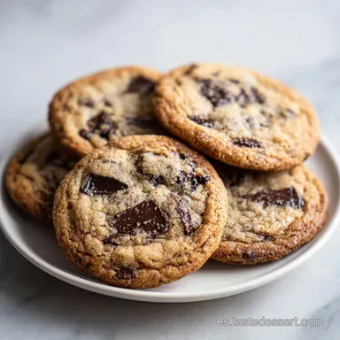 Receta de Galleta con Chispas: Centro Sedoso Tarjeta de receta