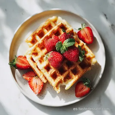 Receta Gofres F&aacute;cil: Gofres Belgas Crujientes en 25 Minutos Tarjeta de receta