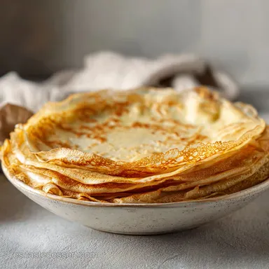 Receta Masa de Crepes: T&eacute;cnica Artesanal para 11 Porciones Tarjeta de receta