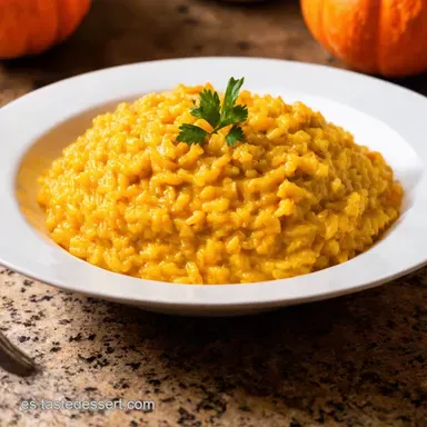 Risotto de Calabaza Cremoso Receta Oto&ntilde;al Para Chuparse los Dedos Tarjeta de receta