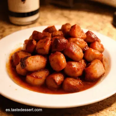 Salchichas al Vino Unas Bravas que Quitan el Sent&iacute;o Tarjeta de receta