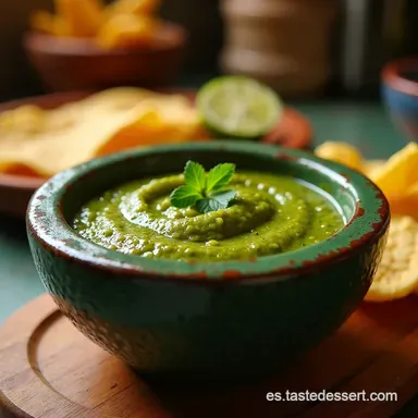 Salsa Verde en Molcajete Receta Aut&eacute;ntica y Picante Tarjeta de receta