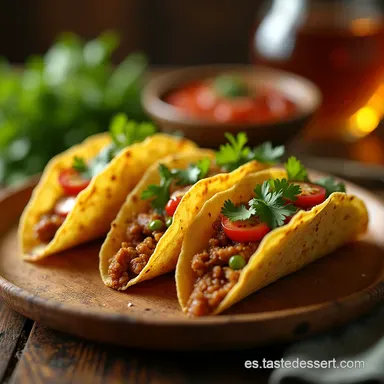 Tacos de Suadero de Soya Receta Vegana Sabor Chilango Tarjeta de receta
