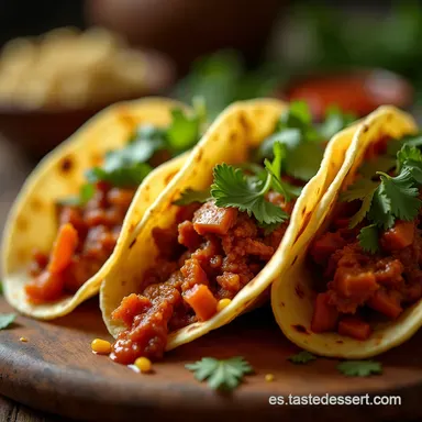 Tacos Al Pastor Veganos El Sabor del Trompo Sin Carne Tarjeta de receta