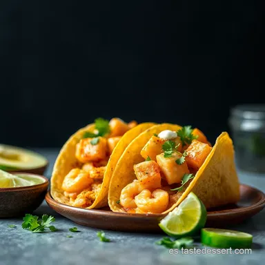 Tacos de Camar&oacute;n y Pescado Estilo Baja Sabor Aut&eacute;ntico Tarjeta de receta