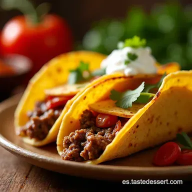 Tacos Dorados de Carne Molida Estilo Oscar Qu&eacute; Delicia Tarjeta de receta