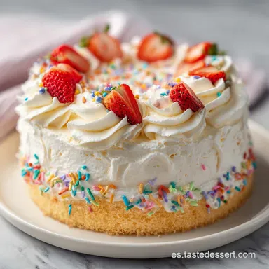 Tarta de Cumplea&ntilde;os: Bizcocho Aterciopelado Tarjeta de receta