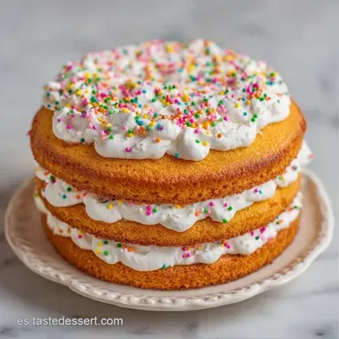 Tarta Cumplea&ntilde;os Tradicional Esponjosa Tarjeta de receta