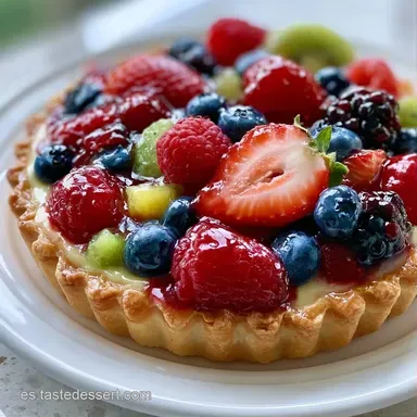Tarta de Fruta para 8 Porciones Tarjeta de receta