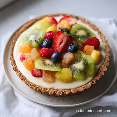 Tarta de Frutas para 8 Personas Tarjeta de receta