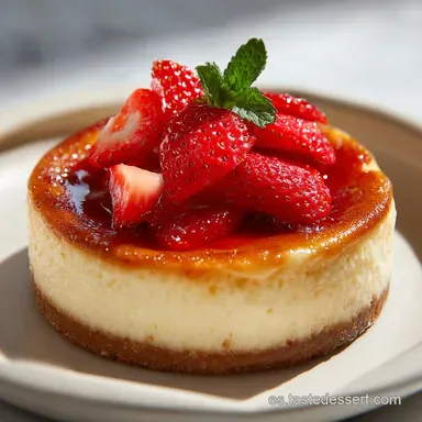 Tarta de Queso al Horno Cremosa Casera (12 Porciones)