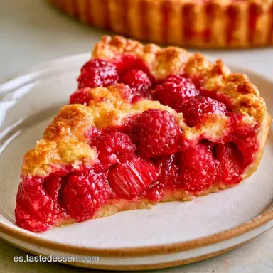 Tarta Ruibarbo Frambuesa para 10 Personas Tarjeta de receta