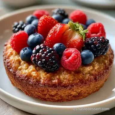 Tarta Saludable con Avena y Pl&aacute;tano Tarjeta de receta