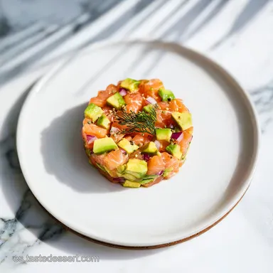 Tartar de Aguacate Y Salm&oacute;n para 2 Tarjeta de receta
