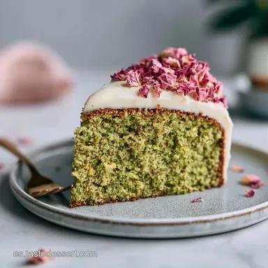 Pistacho Y Rosas para 8 Porciones Tarjeta de receta