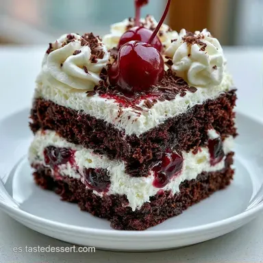 Torta Selva Negra para 10 Porciones Tarjeta de receta