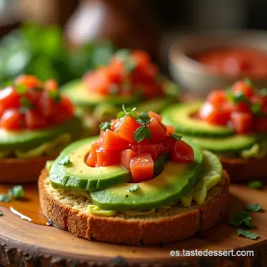Tostadas de Aguacate y Pico Un Saborcito Mexicano F&aacute;cil Tarjeta de receta