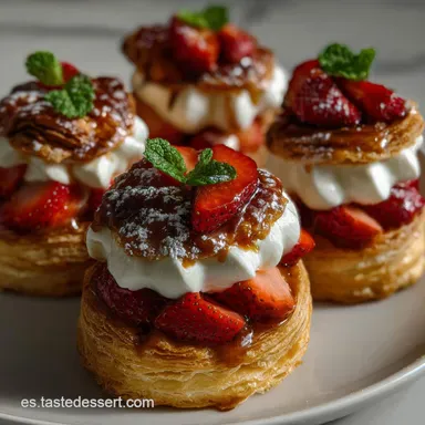 Volovanes Rellenos: Hojaldre Crujiente y Cremoso Tarjeta de receta