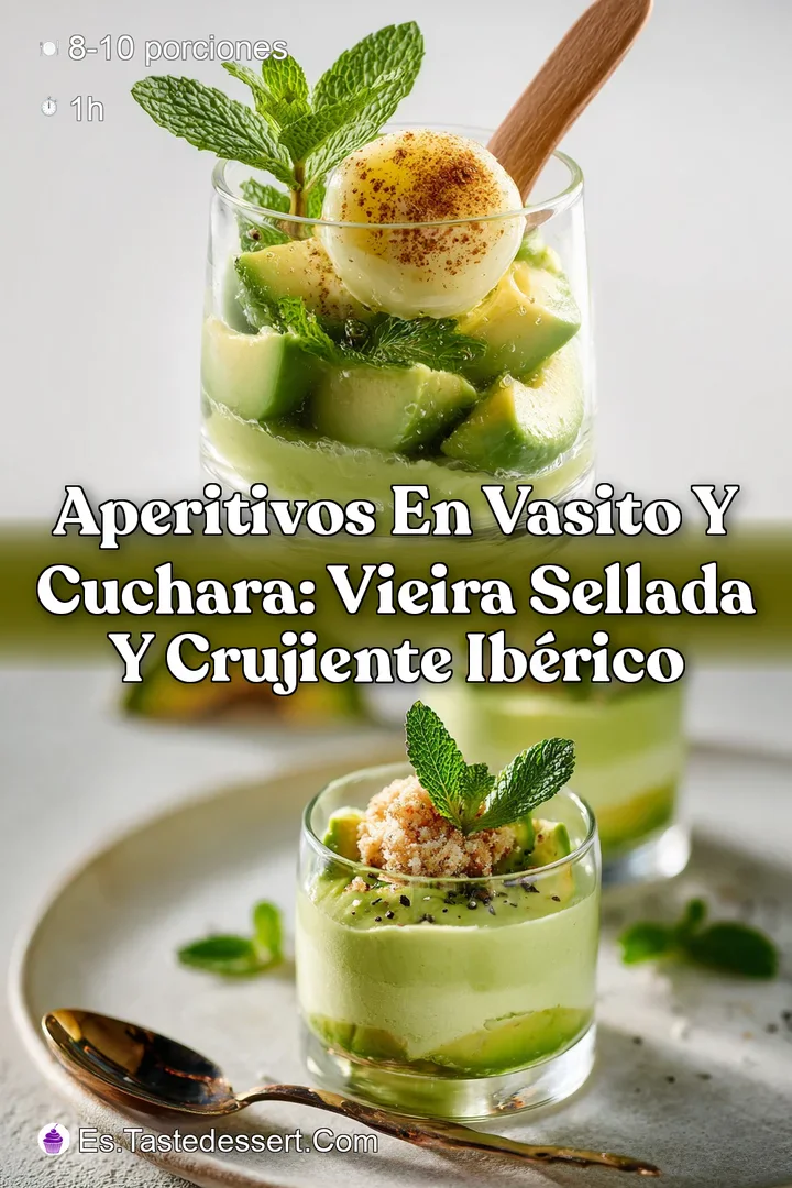 Aperitivos en vasito y cuchara: Vieira Sellada y Crujiente Ib&eacute;rico