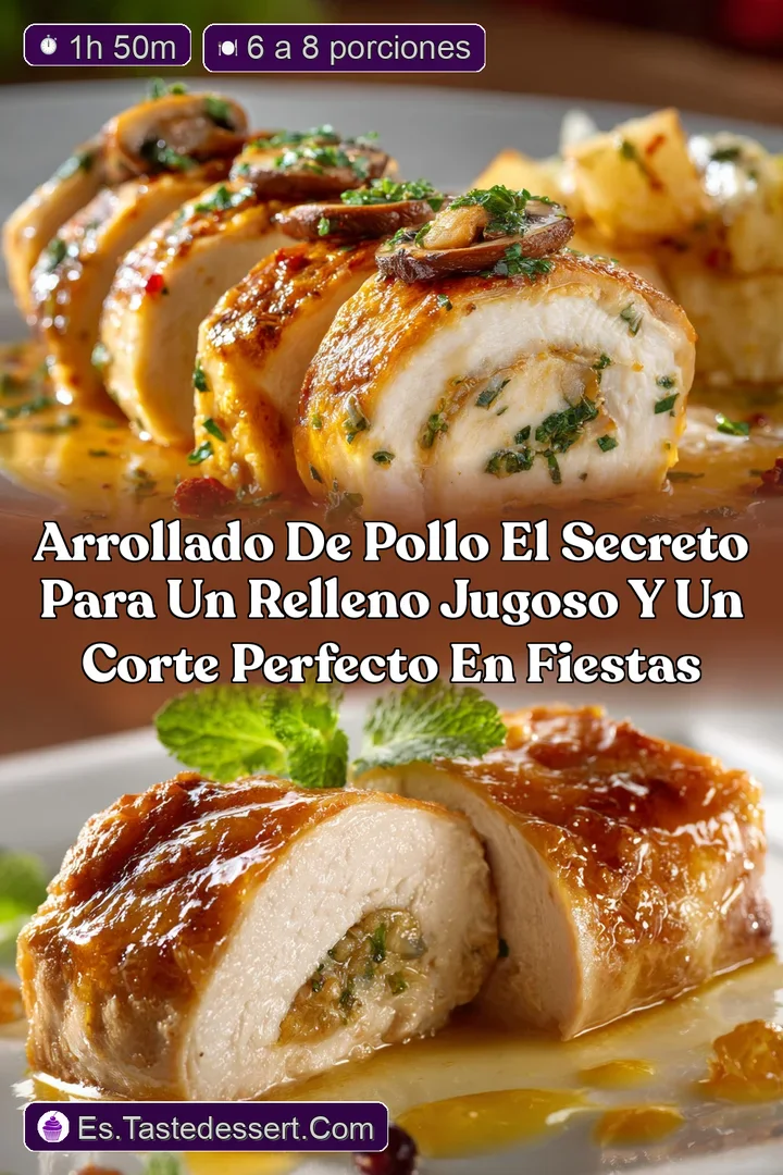 Arrollado De Pollo El Secreto para un Relleno Jugoso y un Corte Perfecto en Fiestas