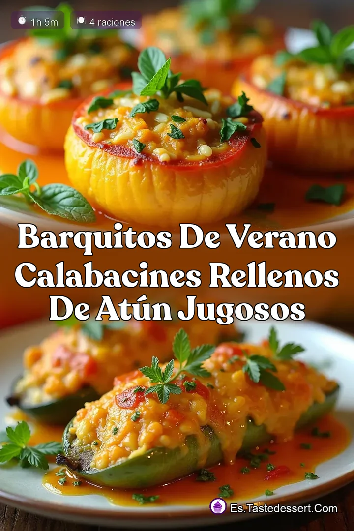 Barquitos de Verano Calabacines Rellenos de At&uacute;n Jugosos
