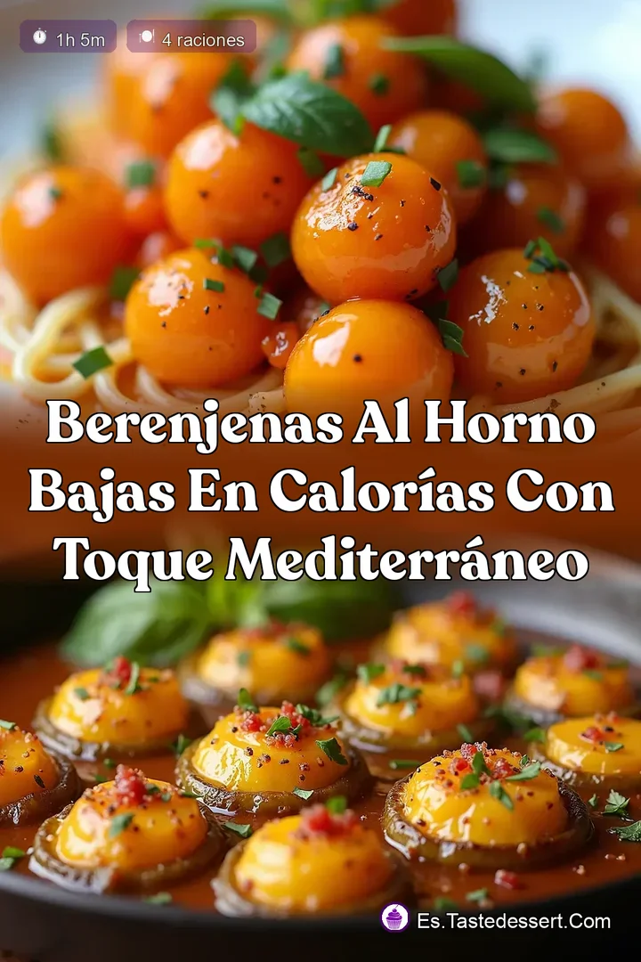 Berenjenas al Horno Bajas en Calor&iacute;as con Toque Mediterr&aacute;neo