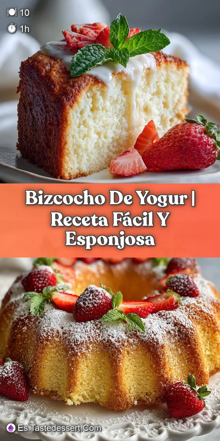 Close-up of a yogurt cake slice, showing its delicate, airy texture. The golden-brown crust is subtly sweet and perfectly ...