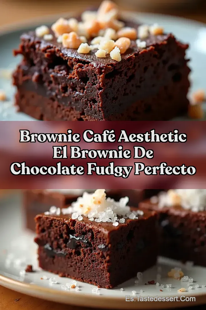 Brownie Caf&eacute; Aesthetic El Brownie De Chocolate Fudgy Perfecto