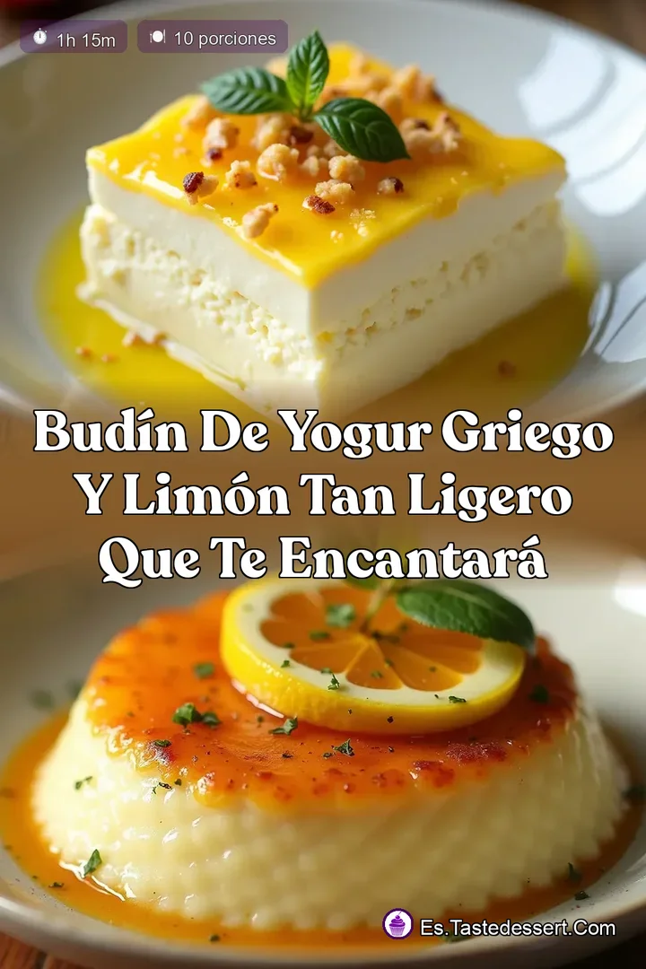 Bud&iacute;n de Yogur Griego y Lim&oacute;n Tan Ligero que te Encantar&aacute;