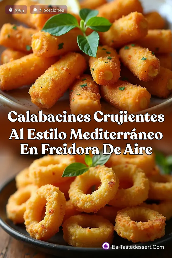 Calabacines Crujientes al Estilo Mediterr&aacute;neo en Freidora de Aire