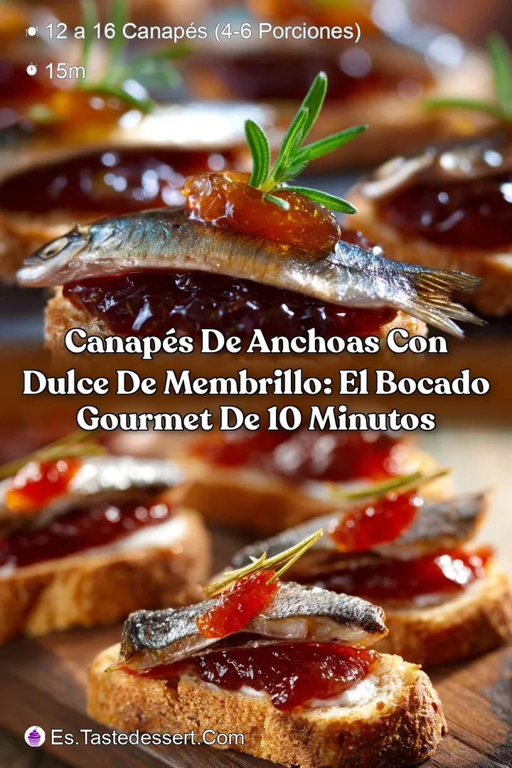 Canap&eacute;s de anchoas con dulce de membrillo: El bocado gourmet de 10 minutos