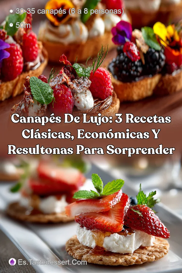 Canap&eacute;s de Lujo: 3 Recetas Cl&aacute;sicas Econ&oacute;micas y Resultonas para Sorprender
