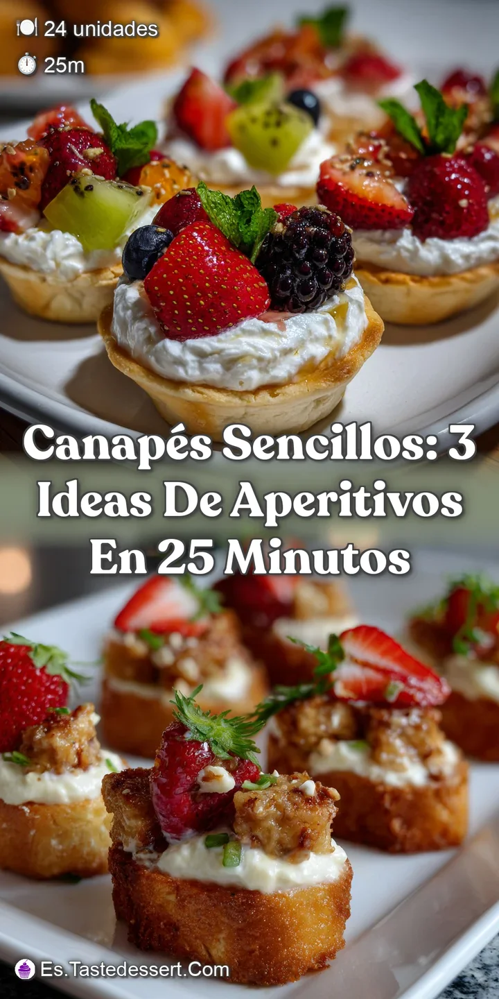 Canap&eacute;s Sencillos: 3 Ideas de Aperitivos en 25 Minutos