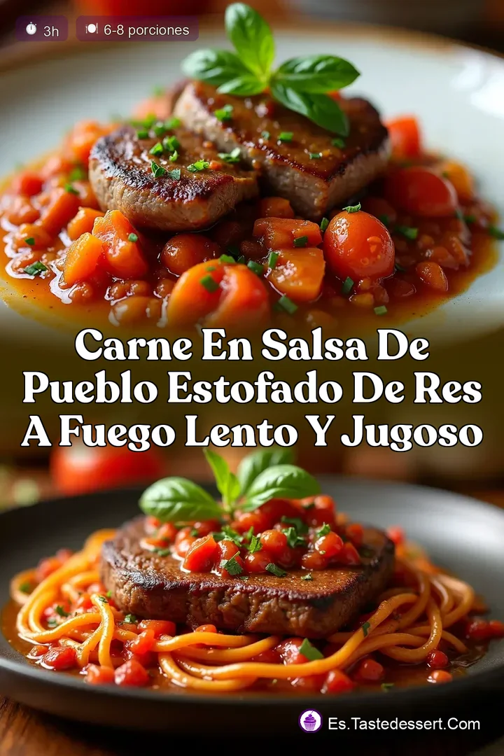 Carne en Salsa de Pueblo Estofado de Res a Fuego Lento y Jugoso