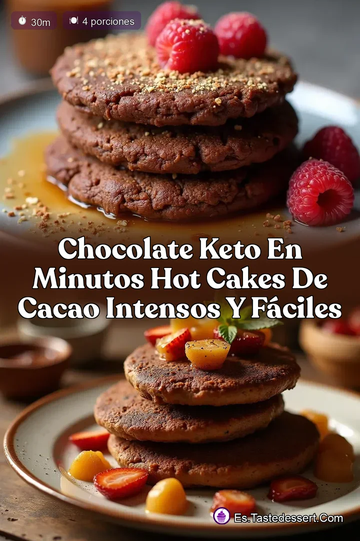 Chocolate Keto en Minutos Hot Cakes de Cacao Intensos y F&aacute;ciles