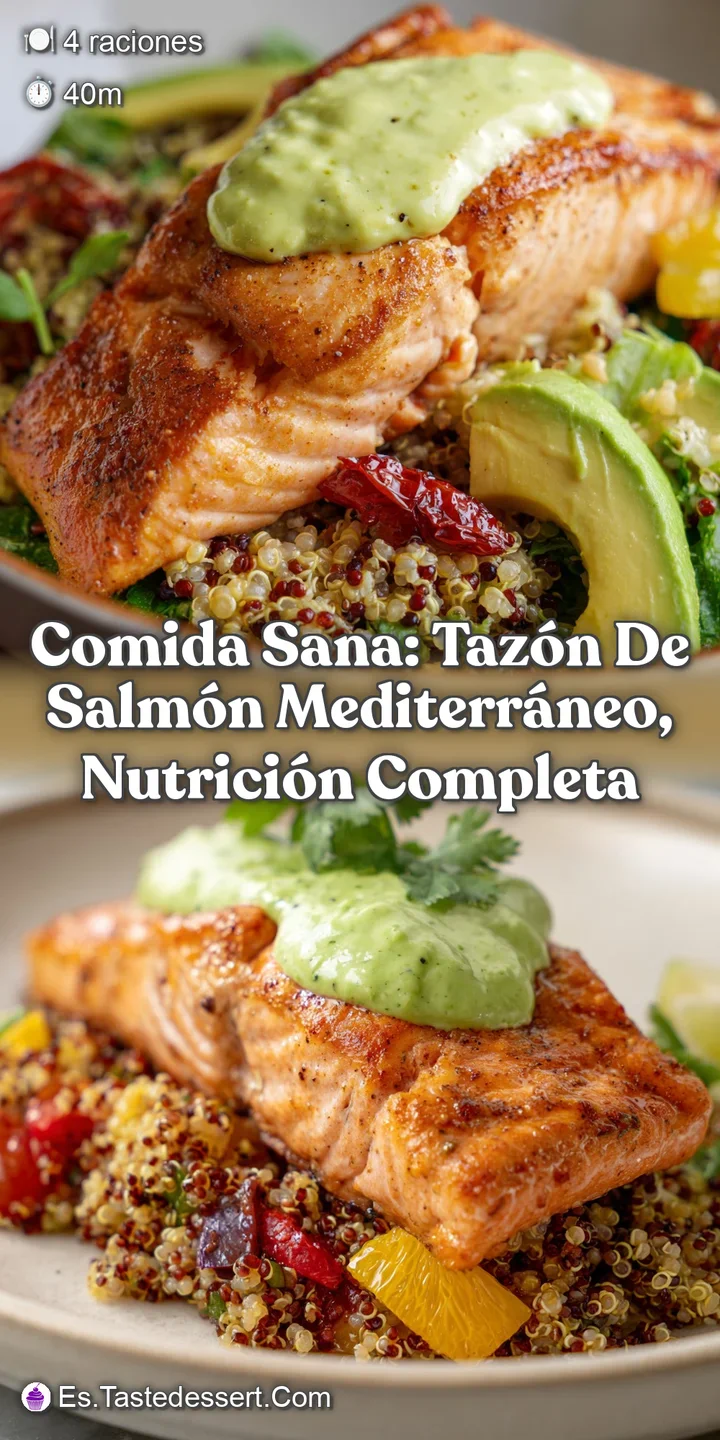 Comida sana: Taz&oacute;n de Salm&oacute;n Mediterr&aacute;neo Nutrici&oacute;n Completa