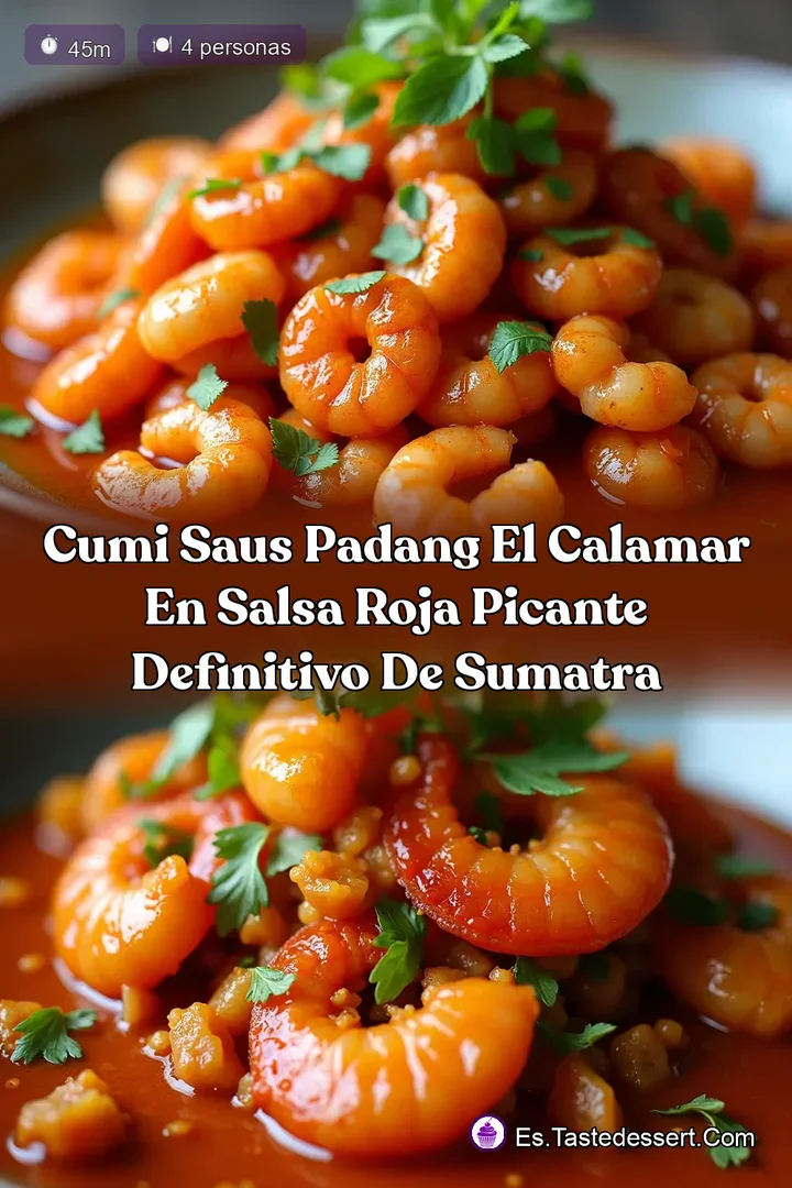 Cumi Saus Padang El Calamar en Salsa Roja Picante Definitivo de Sumatra