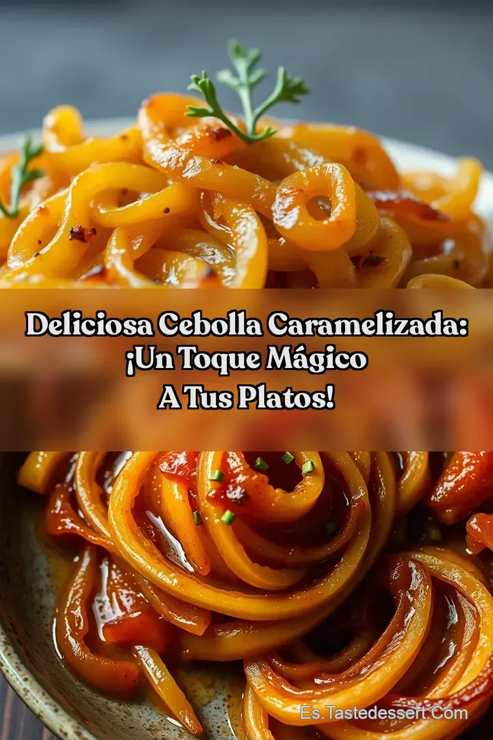 Deliciosa Cebolla Caramelizada: &iexcl;Un Toque M&aacute;gico a Tus Platos!