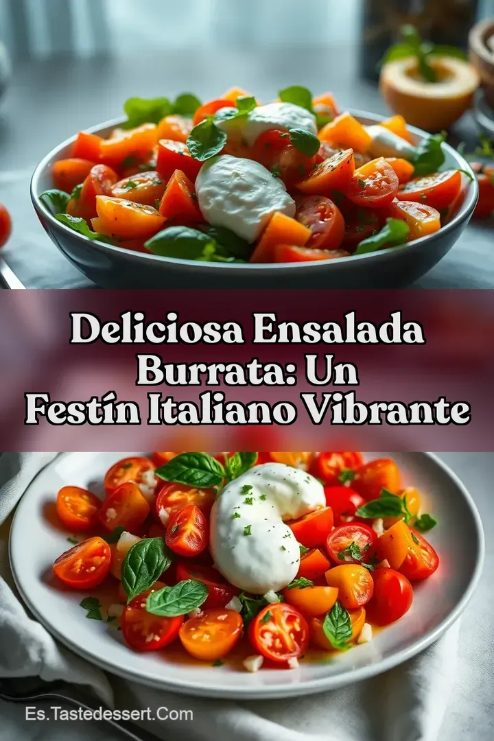 Deliciosa Ensalada Burrata: Un Fest&iacute;n Italiano Vibrante