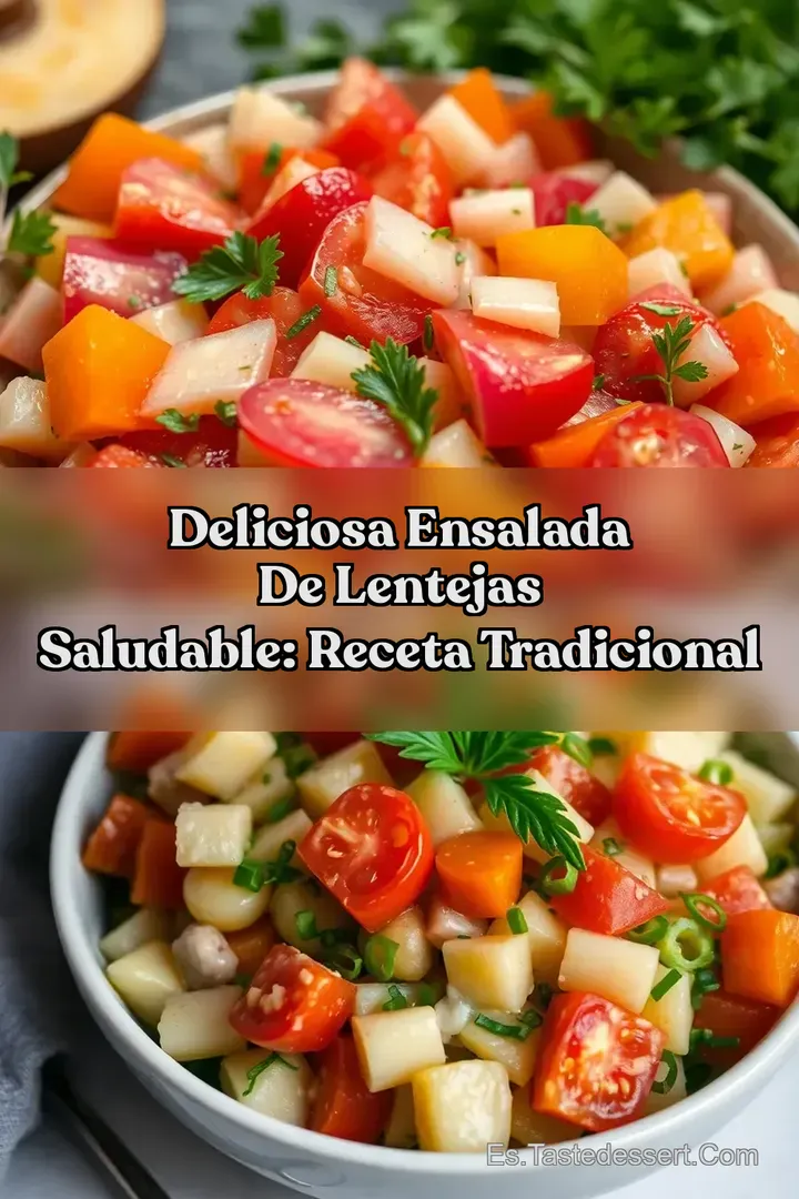 Deliciosa Ensalada de Lentejas Saludable: Receta Tradicional