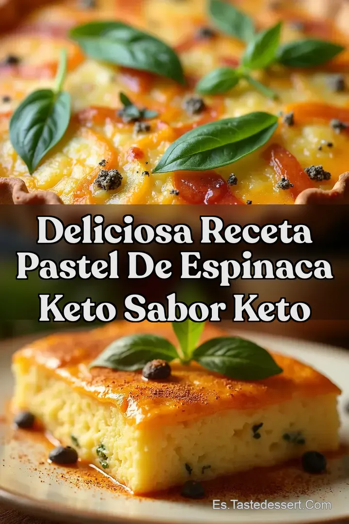 Deliciosa Receta Pastel de Espinaca Keto Sabor Keto