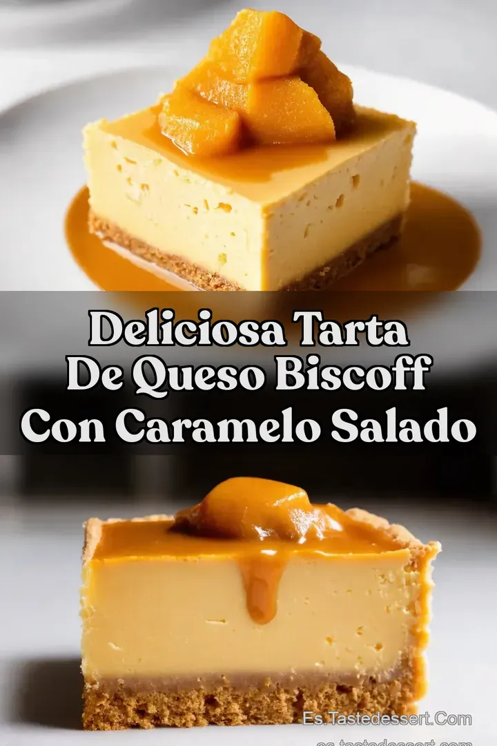 Deliciosa Tarta de Queso Biscoff con Caramelo Salado
