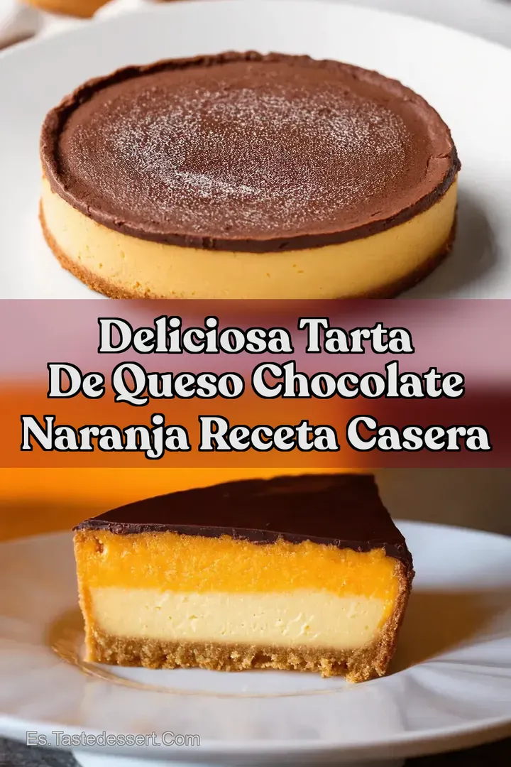 Deliciosa Tarta de Queso Chocolate Naranja Receta Casera