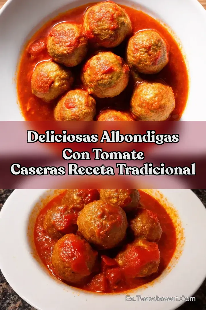 Deliciosas Albondigas con Tomate Caseras Receta Tradicional