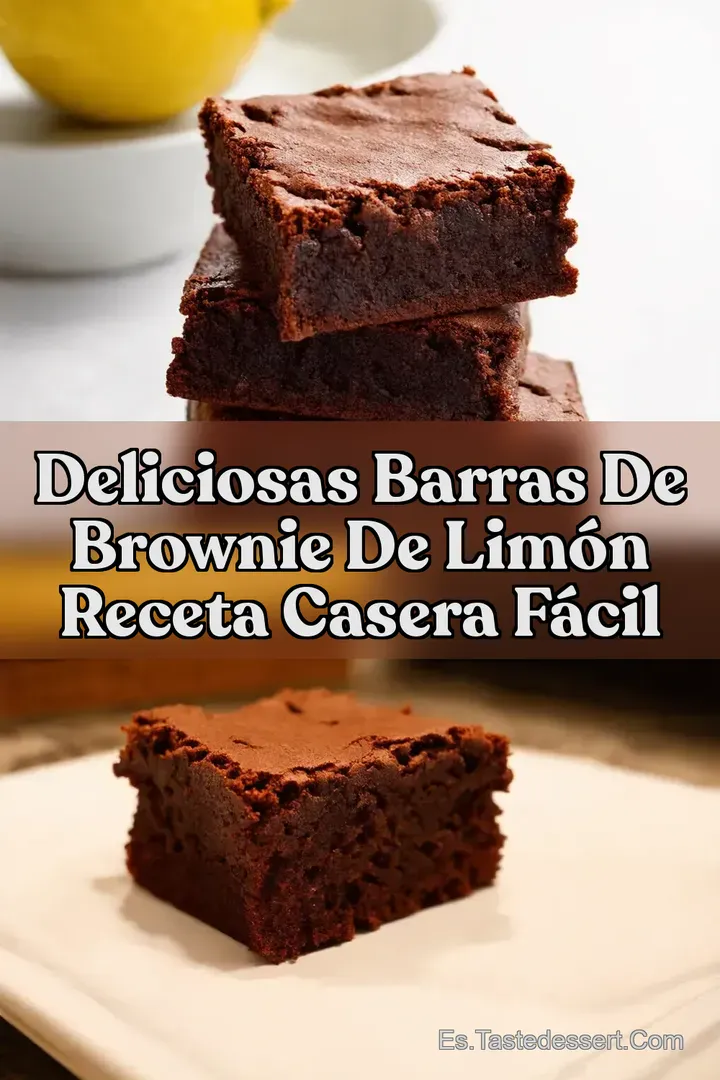 Deliciosas Barras de Brownie de Lim&oacute;n Receta Casera F&aacute;cil