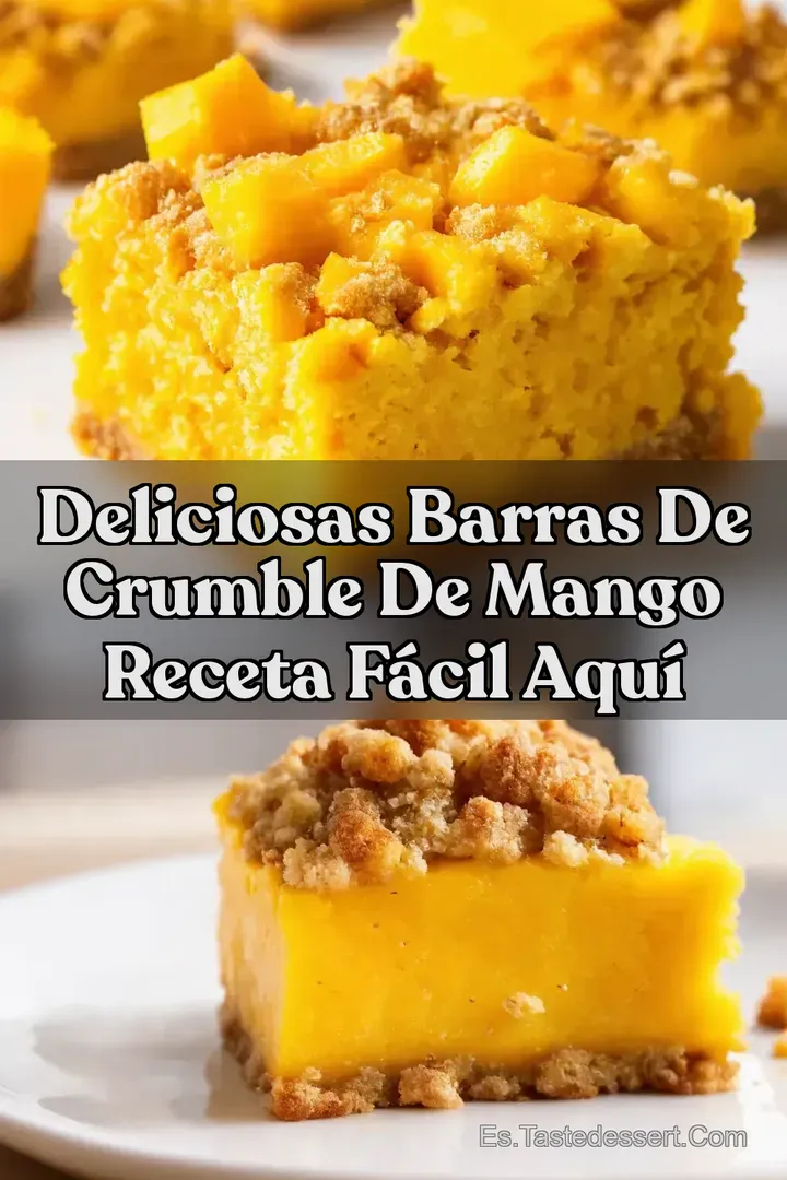 Deliciosas Barras de Crumble de Mango Receta F&aacute;cil Aqu&iacute;