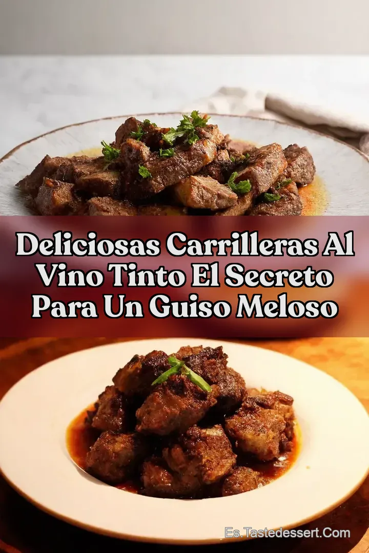 Deliciosas Carrilleras al Vino Tinto El Secreto Para Un Guiso Meloso