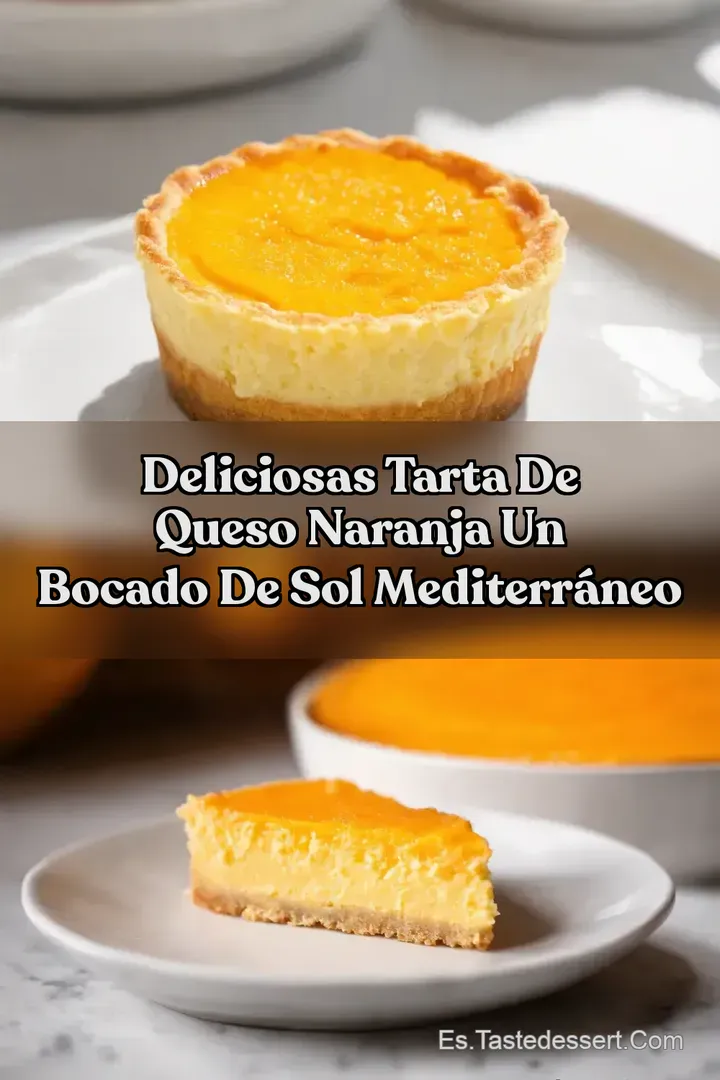 Deliciosas Tarta de Queso Naranja Un bocado de sol Mediterr&aacute;neo
