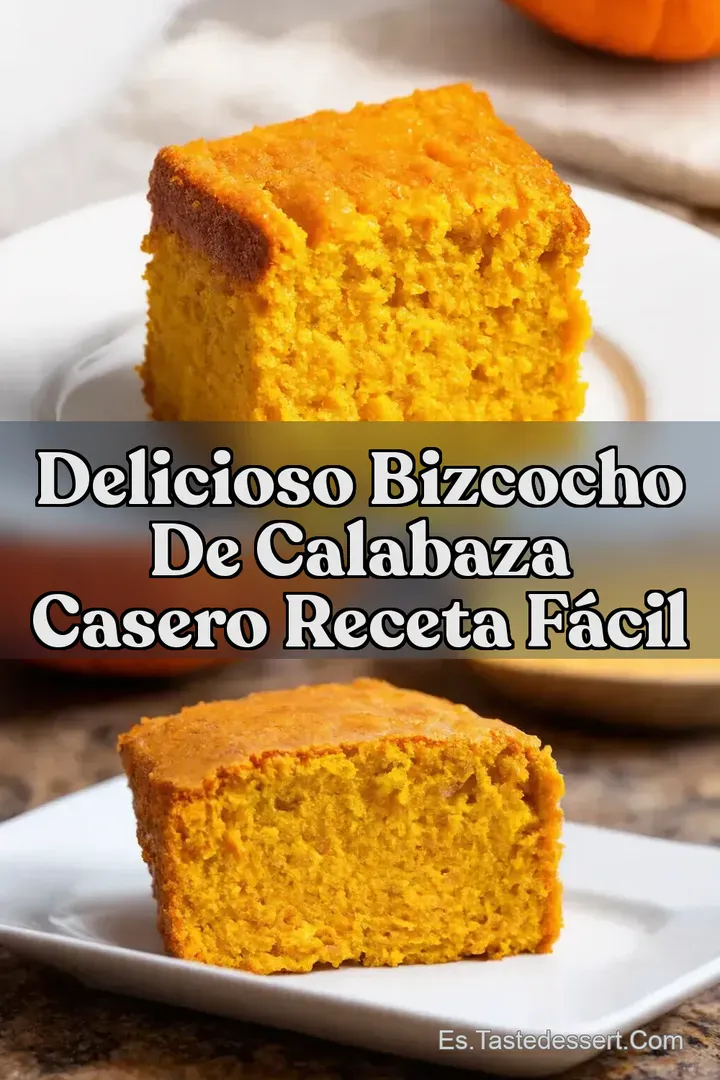 Delicioso Bizcocho de Calabaza Casero Receta F&Aacute;CIL